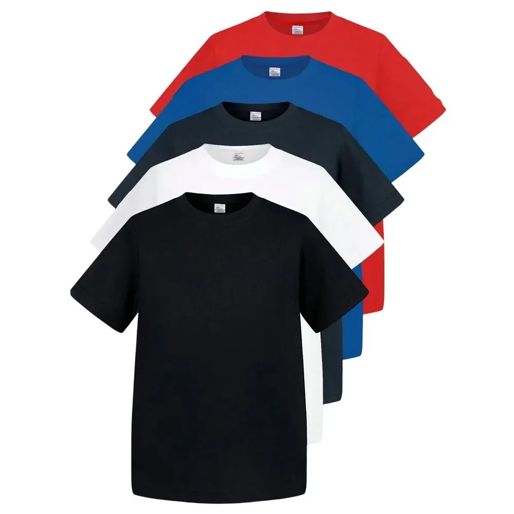 Boy 5pcs Creative Solid T-Shirt in Multi, Size 3-4Y